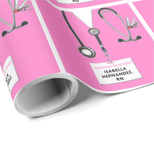 Nurse Gift Pink Wrapping Paper