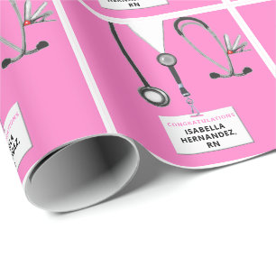 Nurse Gift Pink Wrapping Paper