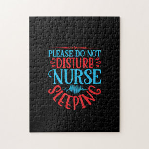 Nurse Gift Please Do Not Disturb Jigsaw Puzzle