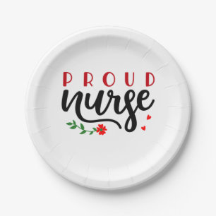 Nurse Gift Proud Nurse Paper Plate