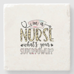 Nurse Gift Proud Super Nurse Stone Coaster