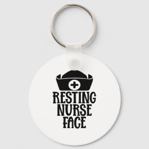 Nurse Gift Resting Nurse Face Key Ring