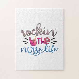 Nurse Gift Rockin' The Norse Life Jigsaw Puzzle