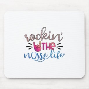 Nurse Gift Rockin' The Norse Life Mouse Pad