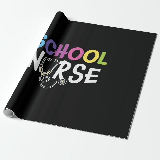 Nurse Gift School Nurse Wrapping Paper (Unrolled)
