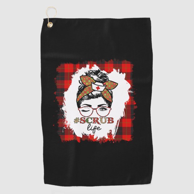 Nurse Gift Scrub Life Golf Towel (Front)