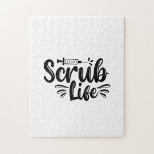 Nurse Gift Scrub Life Jigsaw Puzzle