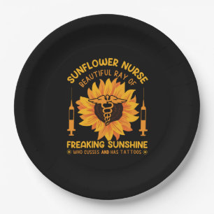 Nurse Gift   Sunflower Nurse Beautiful Paper Plate