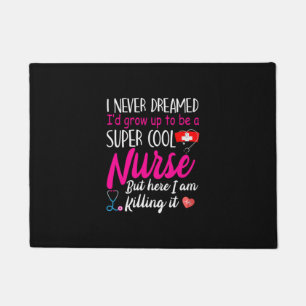 Nurse Gift Super Cool Nurse Doormat