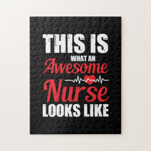 Nurse Gift This Is What An Awesome Nurse Jigsaw Puzzle