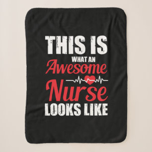 Nurse Gift This Is What An Awesome Nurse Sherpa Blanket