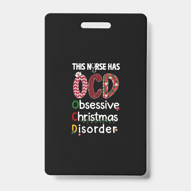 Nurse Gift This Nurse Has OCD ID Badge (Front)