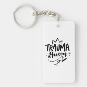 Nurse Gift Trauma Queen Key Ring