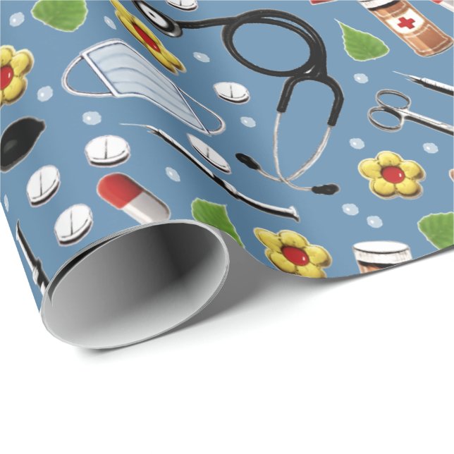 Nurse Gift Wrapping Paper (Roll Corner)