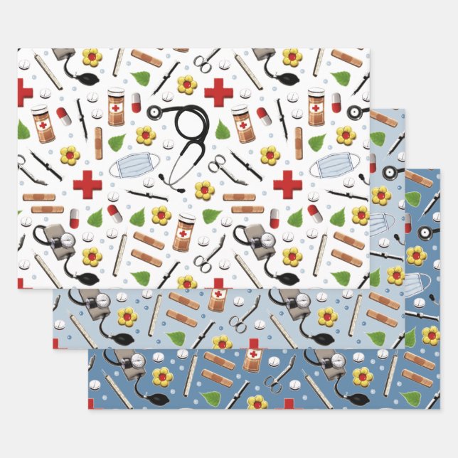 Nurse Gift Wrapping Paper Sheets (Set)