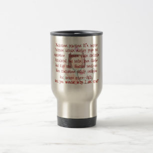 Nurse Gifts, "I'm Tired" Poem Travel Mug