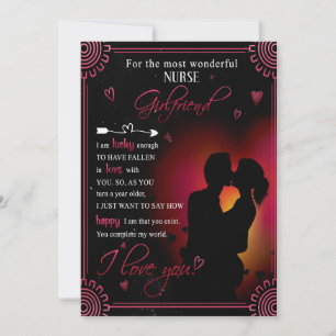 Nurse Girlfriend Gift   From Boyfriend Valentine Holiday Card
