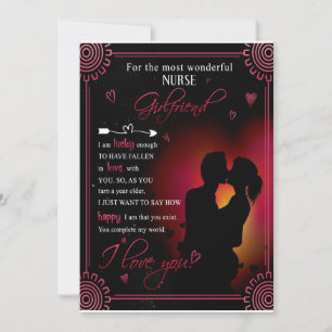 Nurse Girlfriend Gift From Boyfriend Valentine Invitation