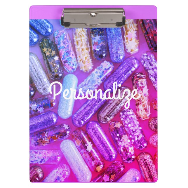 Nurse glitter medication clipboard (Front)