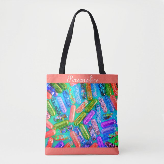 Nurse glitter medication tote (Front)