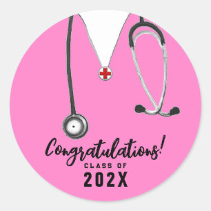 Nurse Graduation 2025 Classic Round Sticker