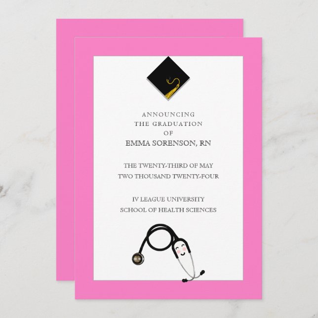 Nurse Graduation Announcement (Front/Back)