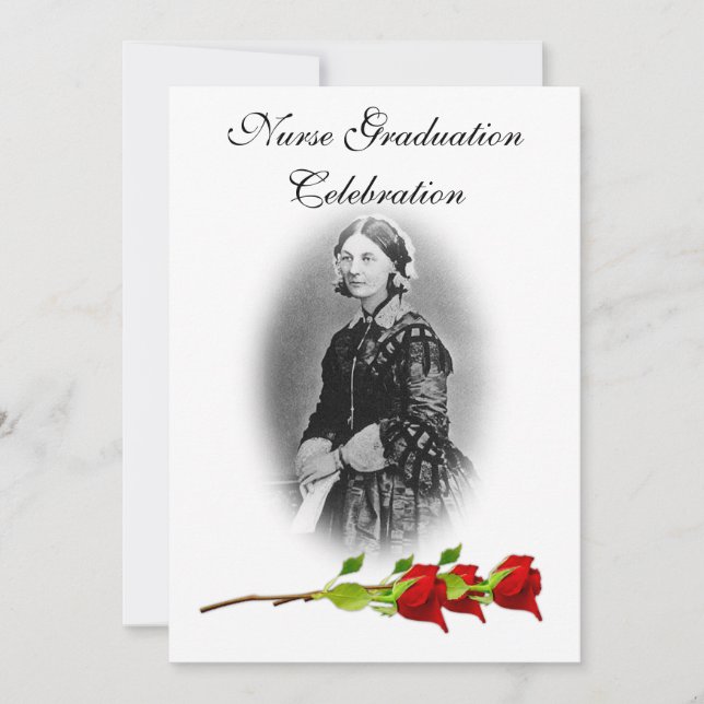 Nurse Graduation Celebration-Florence Nightingale Invitation (Front)