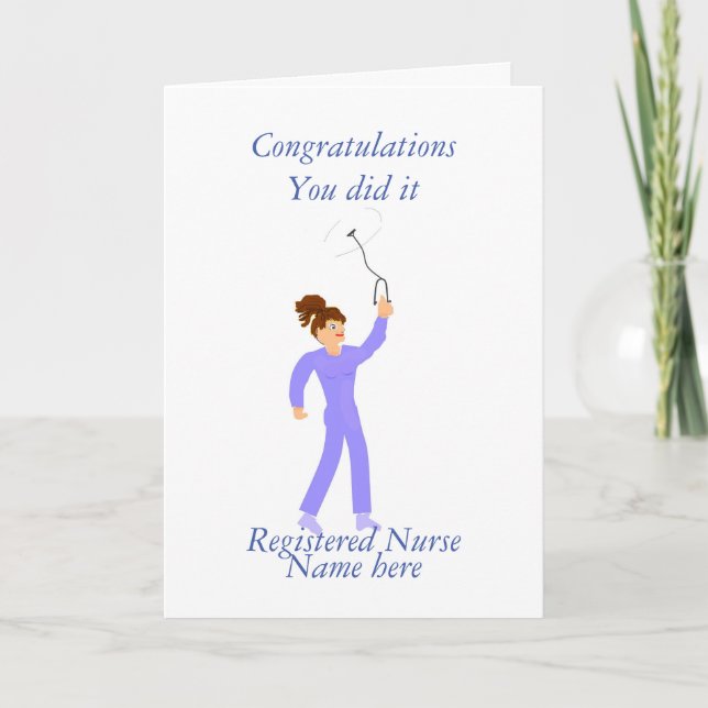 Nurse graduation congratulation card (Front)
