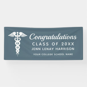 Nurse Graduation Congratulations Blue Personalized Banner