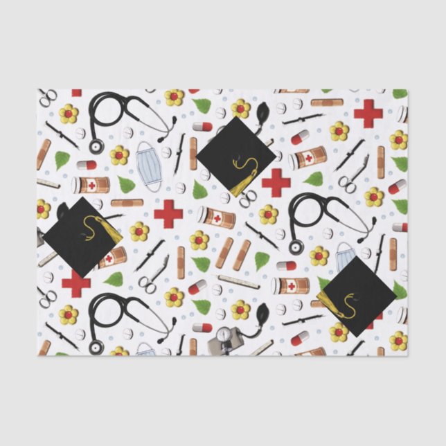 Nurse Graduation Gift Tissue Paper (Front)
