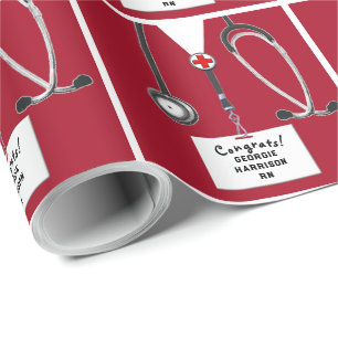 Nurse Graduation Gift Wrapping Paper