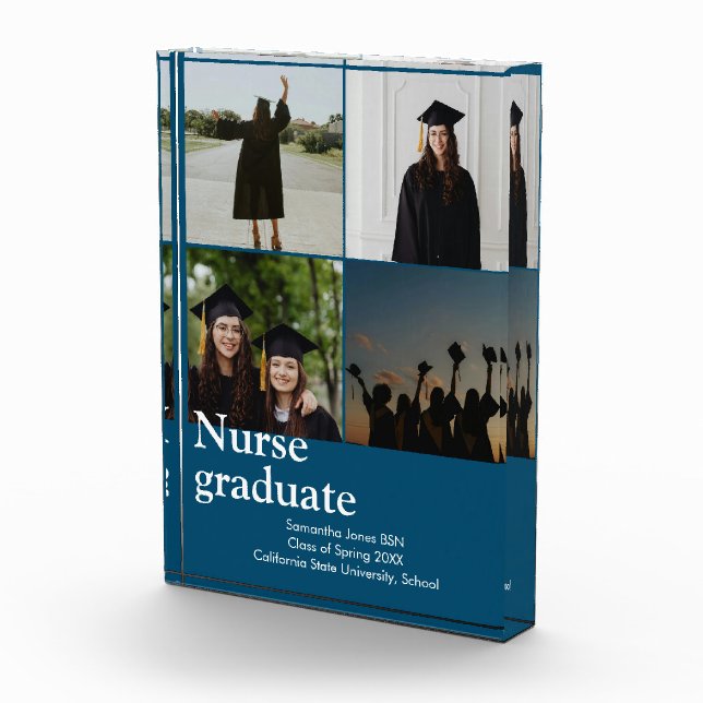 nurse graduation keepsake photo block (Right)