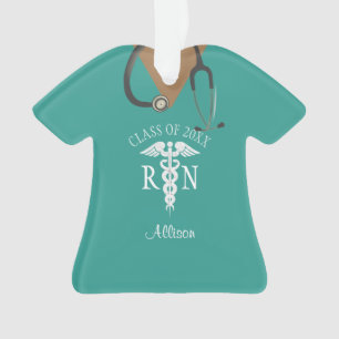 Nurse Graduation Medical Scrub Top Keepsake Name Ornament