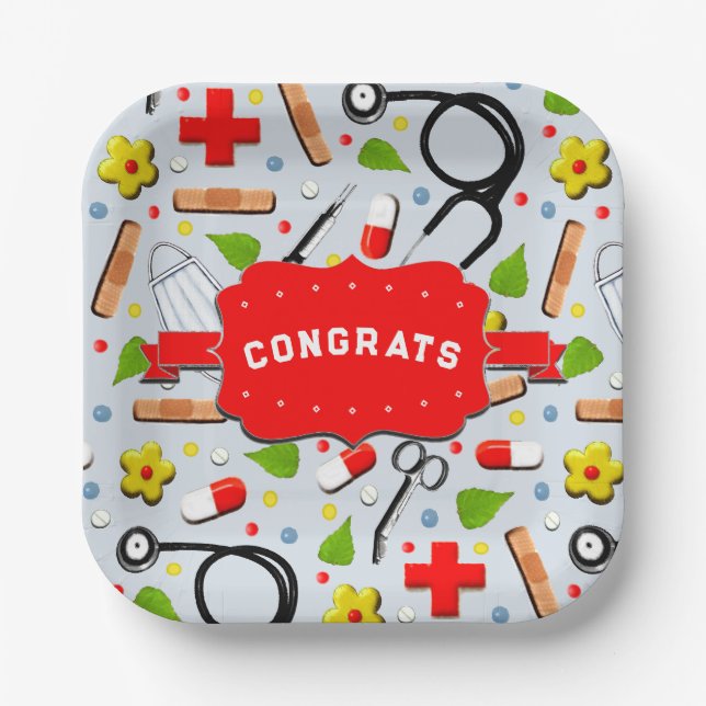 Nurse Graduation Paper Plate (Front)