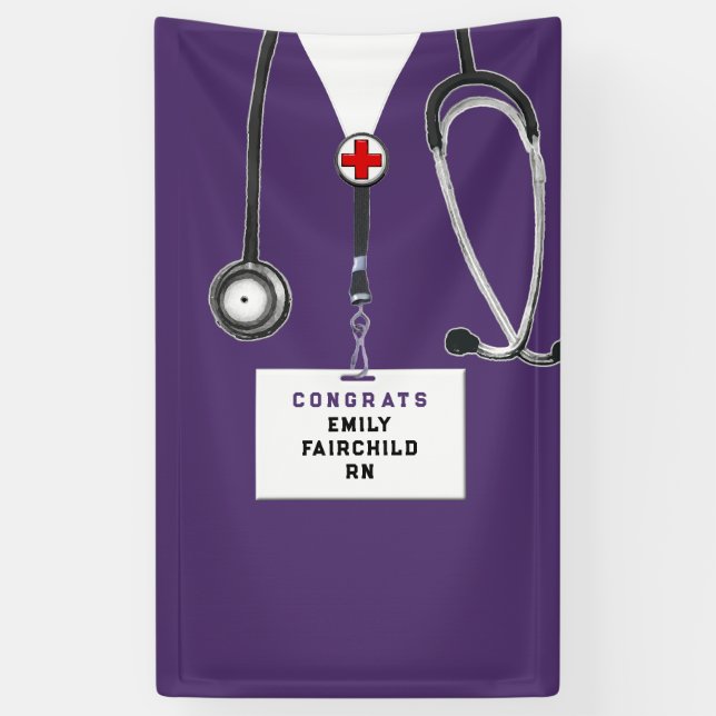 Nurse Graduation Party Banner (Vertical)