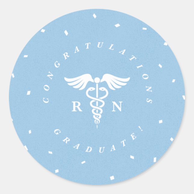 Nurse Graduation Party Congratulations Sticker (Front)