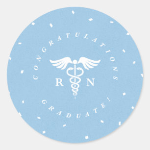 Nurse Graduation Party Congratulations Sticker