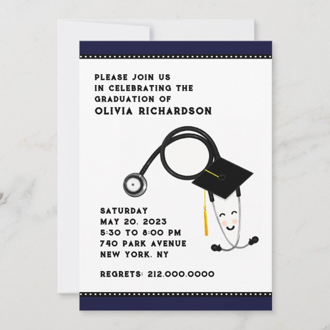 Nurse Graduation Party Invitation (Front)