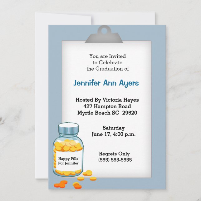 Nurse Graduation Party Invitation (Front)