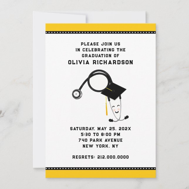 Nurse Graduation Party Invitation (Front)