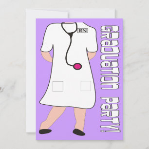 Nurse Graduation Party Invitations