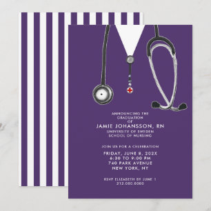 Nurse Graduation Party Invitations