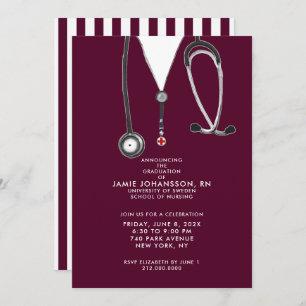 Nurse Graduation Party Invitations