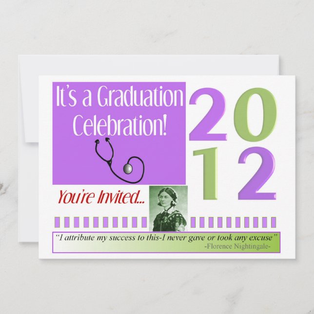 Nurse Graduation Party Invitations 2012 (Front)