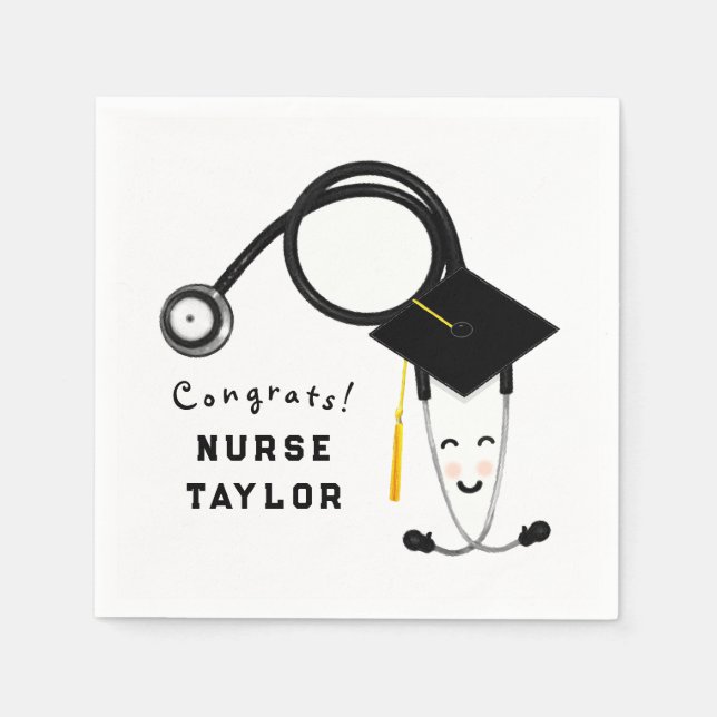 Nurse Graduation Party Napkin (Front)