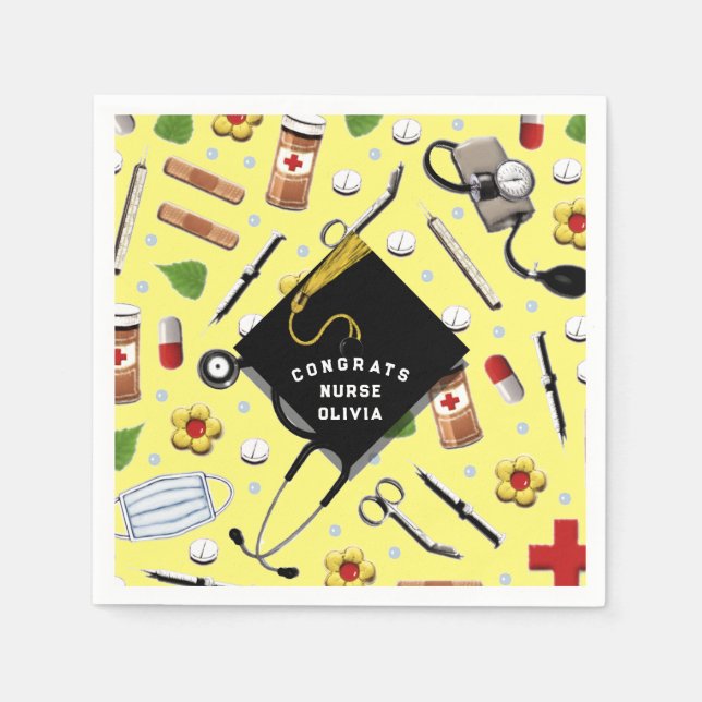 Nurse Graduation Party napkins (Front)