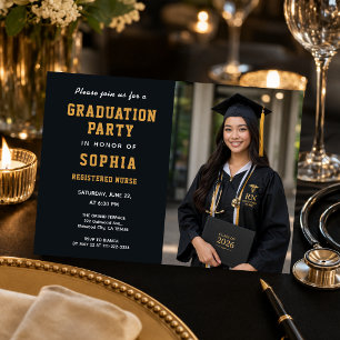 Nurse Graduation Party Photo Invite