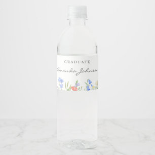 Nurse Graduation Party Wildflower  Water Bottle Label