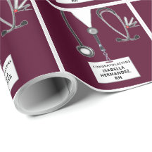 Nurse Graduation Party Wrapping Paper