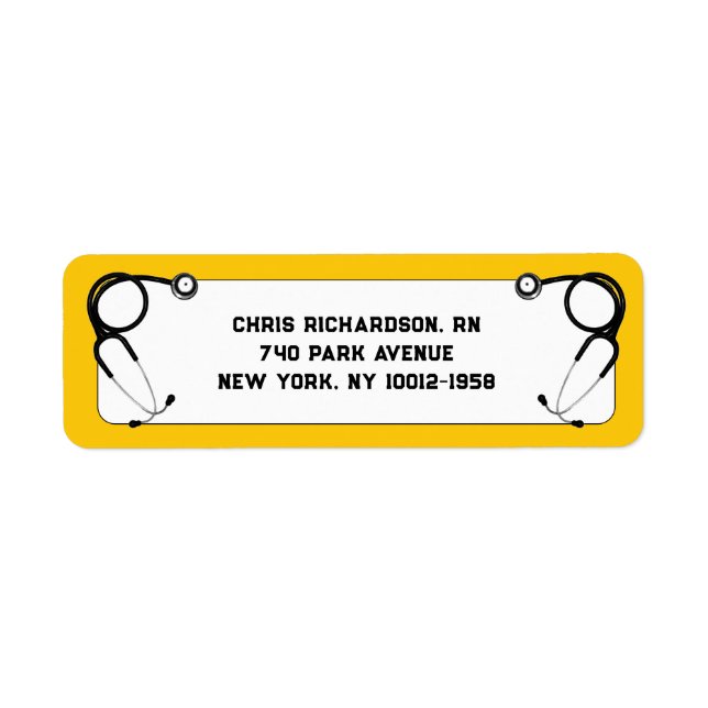 Nurse Graduation Return Address Label (Front)